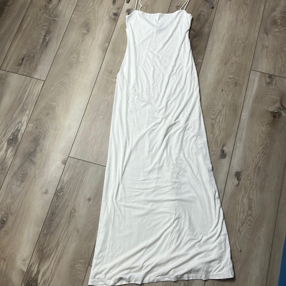 Molly King x Bayse Toledo Strappy Bias Gown White Size Medium NEW